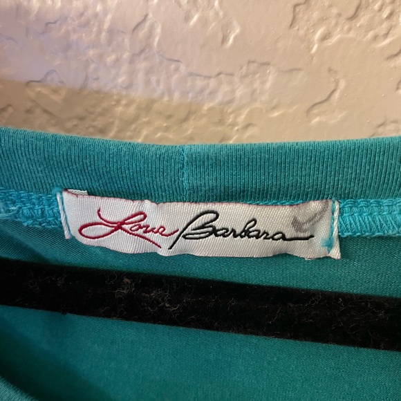 Love Barbara Ombre Stretch Jersey Crewneck Pullover Tunic Top in aqua - Picture 3 of 5